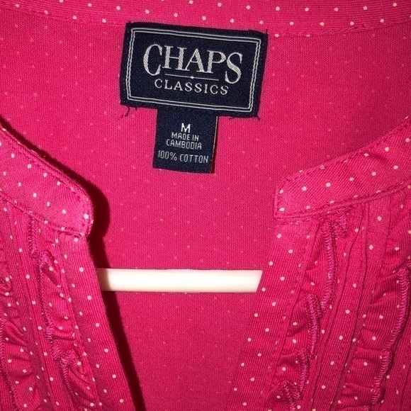 Chaps classics size medium pink with white polka dots - Picture 4 of 7